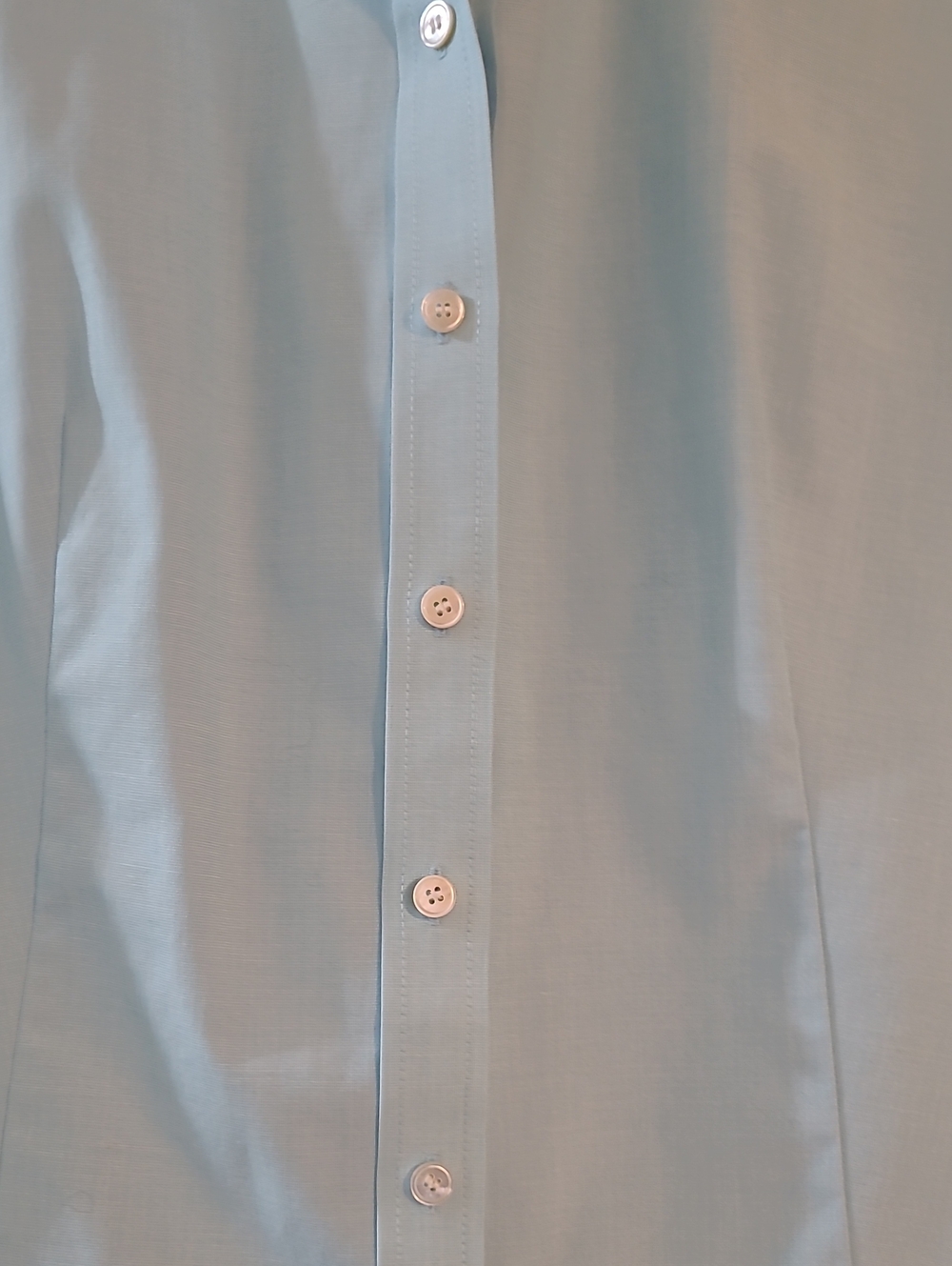 Talbots Sleeveless Button-Front Shirt - Light Blue - Picture 4 of 6
